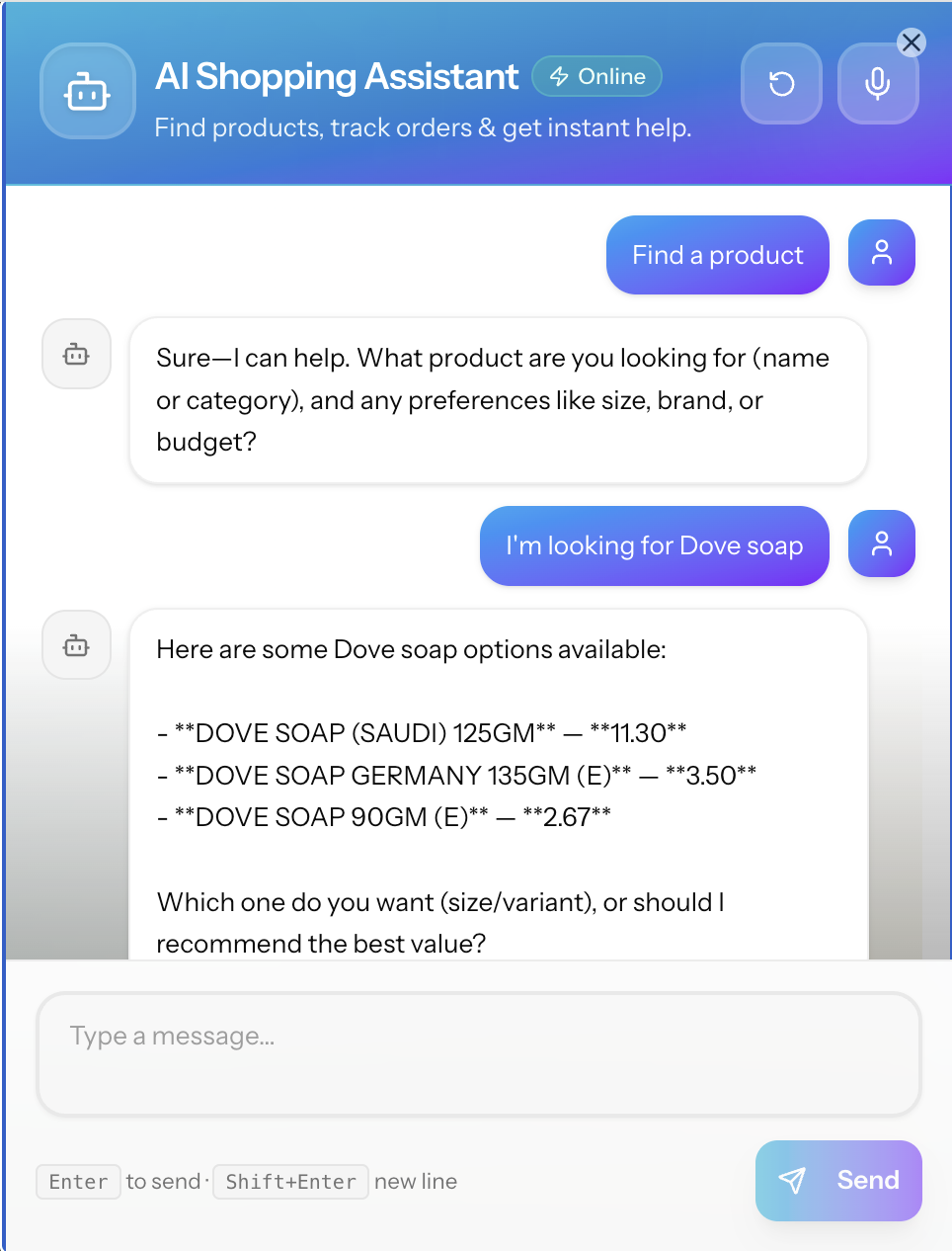 Project screenshot